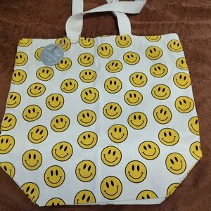 White and Yellow Smiley Face Shoulder Bag